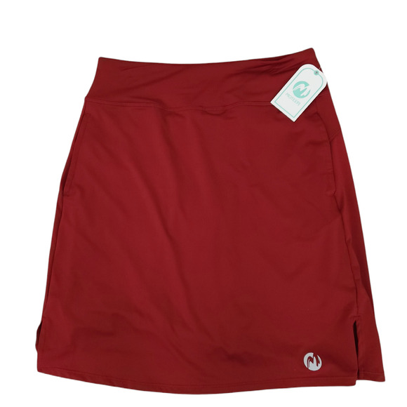 New Monteepi Athletic Golf Tennis Skort Skirt Small Dark Red Longer Length - Picture 1 of 2